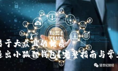 思考一个易于大众且的优质
如何安全退出小狐狸钱包？完整指南与常见问题解答